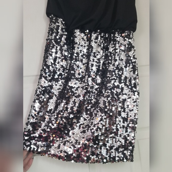 Little Black Dress with Silver Sequins - Picture 2 of 7